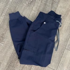 Figs Navy Blue Scrub Zamora Petite Jogger